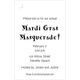 Mardi Gras Die-cut Invitations Image 2 of 2